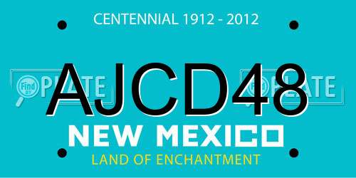 AJCD48 New Mexico License Plate