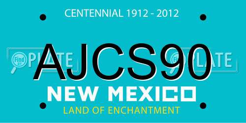 AJCS90 New Mexico License Plate
