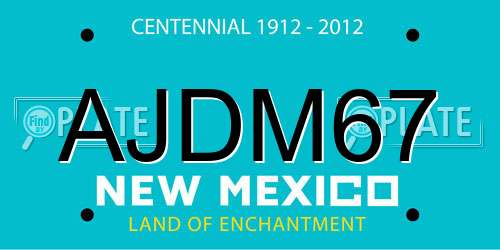 AJDM67 New Mexico License Plate