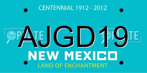 AJGD19 New Mexico License Plate