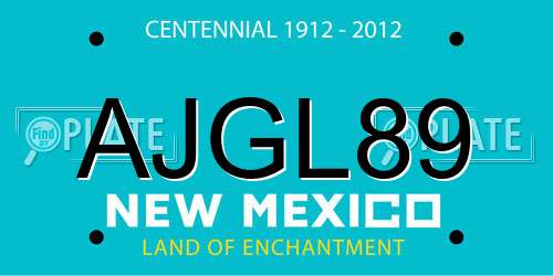 AJGL89 New Mexico License Plate