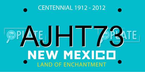AJHT73 New Mexico License Plate