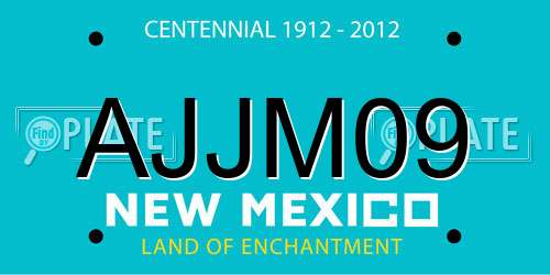 AJJM09 New Mexico License Plate