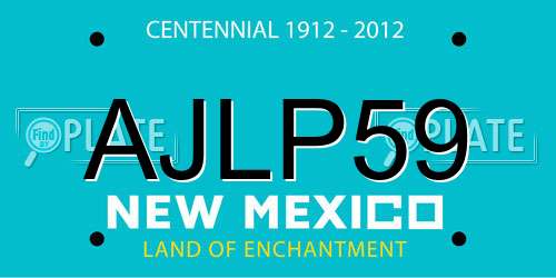 AJLP59 New Mexico License Plate