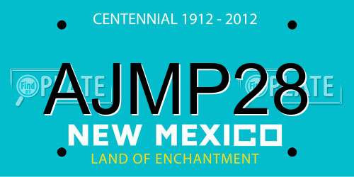 AJMP28 New Mexico License Plate
