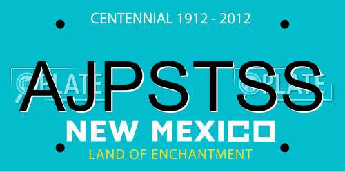 AJPSTSS New Mexico License Plate