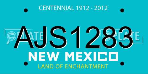AJS1283 New Mexico License Plate