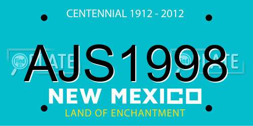 AJS1998 New Mexico License Plate