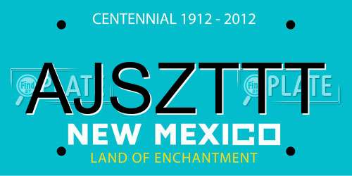 AJSZTTT New Mexico License Plate