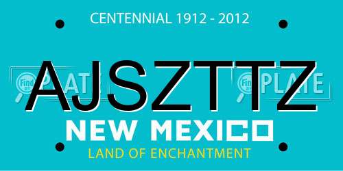 AJSZTTZ New Mexico License Plate