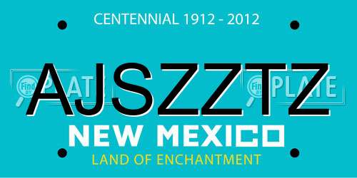 AJSZZTZ New Mexico License Plate