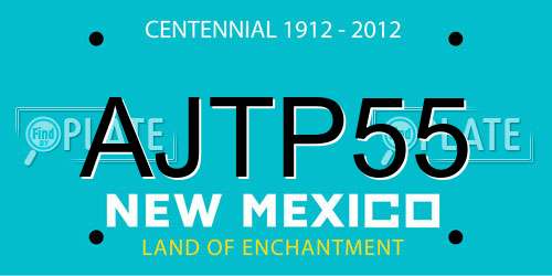AJTP55 New Mexico License Plate