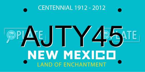 AJTY45 New Mexico License Plate