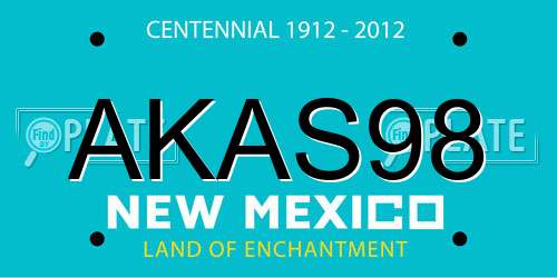 AKAS98 New Mexico License Plate