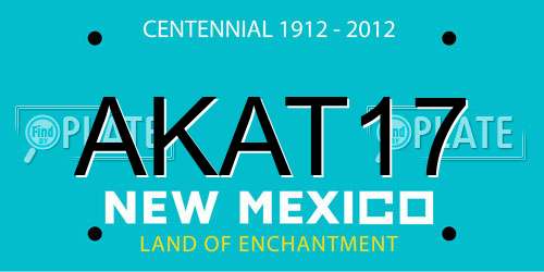 AKAT17 New Mexico License Plate