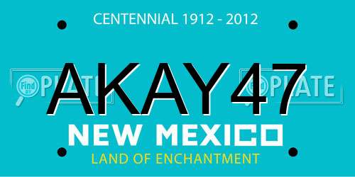 AKAY47 New Mexico License Plate
