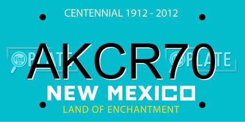 AKCR70 New Mexico License Plate