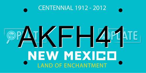 AKFH41 New Mexico License Plate