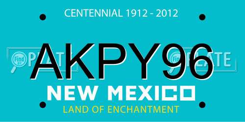 AKPY96 New Mexico License Plate