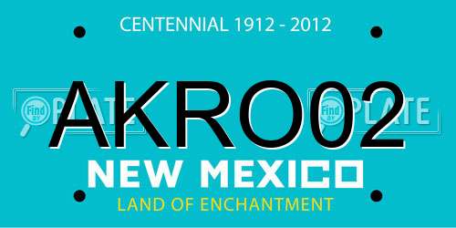 AKRO02 New Mexico License Plate