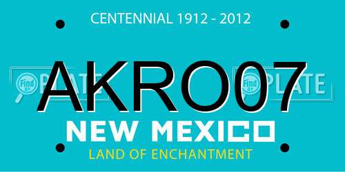 AKRO07 New Mexico License Plate