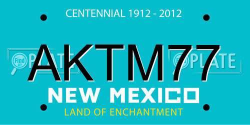 AKTM77 New Mexico License Plate
