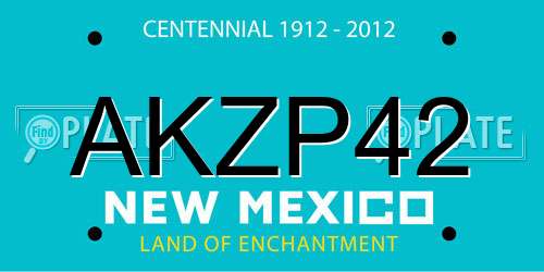AKZP42 New Mexico License Plate