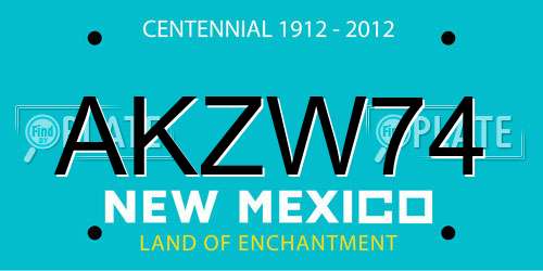 AKZW74 New Mexico License Plate