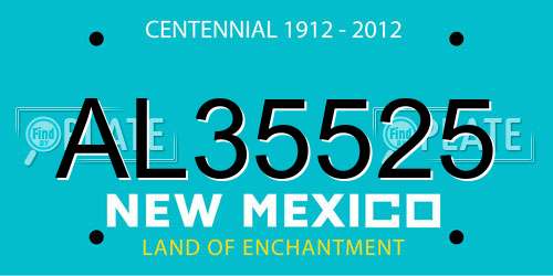 AL35525 New Mexico License Plate
