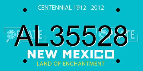 AL35528 New Mexico License Plate