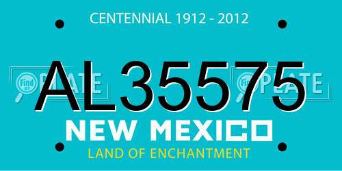 AL35575 New Mexico License Plate