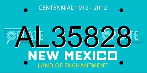 AL35828 New Mexico License Plate