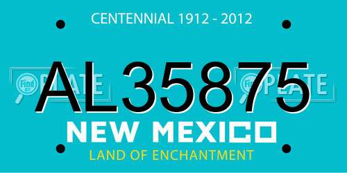 AL35875 New Mexico License Plate