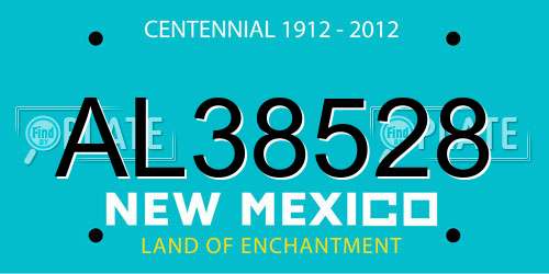 AL38528 New Mexico License Plate