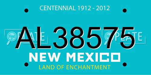 AL38575 New Mexico License Plate