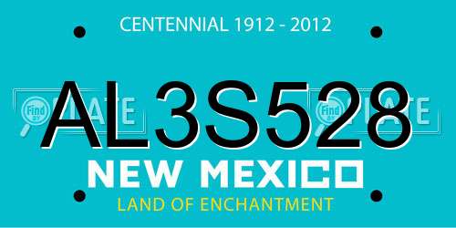 AL3S528 New Mexico License Plate