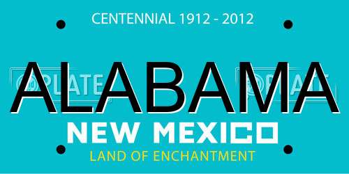 ALABAMA New Mexico License Plate