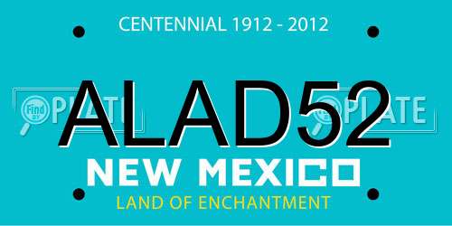 ALAD52 New Mexico License Plate