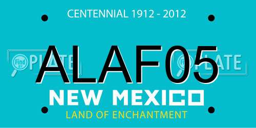 ALAF05 New Mexico License Plate