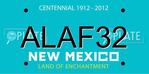 ALAF32 New Mexico License Plate