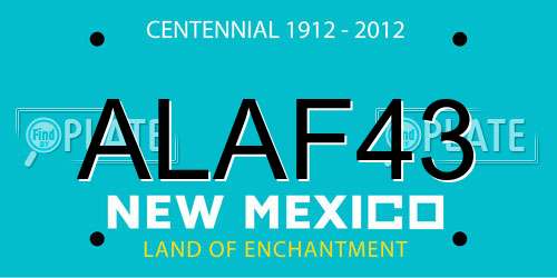 ALAF43 New Mexico License Plate