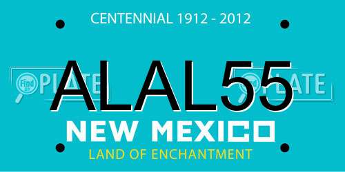 ALAL55 New Mexico License Plate