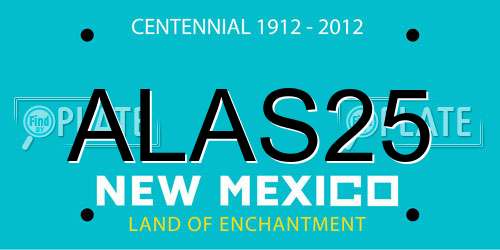 ALAS25 New Mexico License Plate