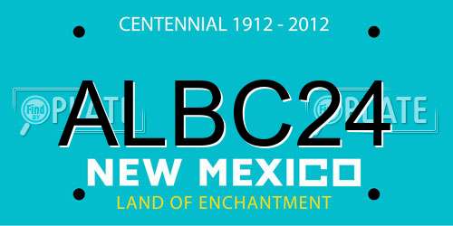 ALBC24 New Mexico License Plate