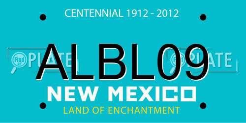 ALBL09 New Mexico License Plate