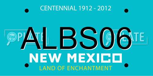 ALBS06 New Mexico License Plate