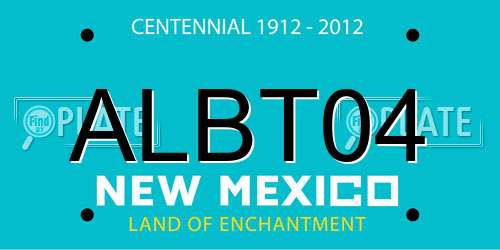 ALBT04 New Mexico License Plate
