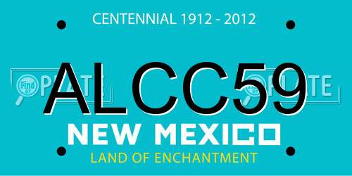 ALCC59 New Mexico License Plate