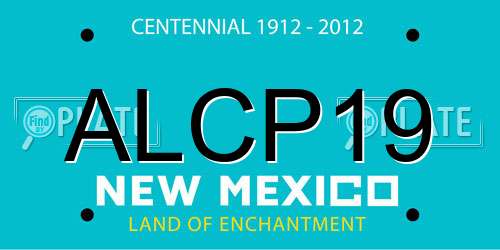 ALCP19 New Mexico License Plate