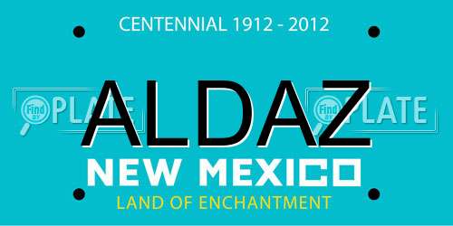 ALDAZ New Mexico License Plate